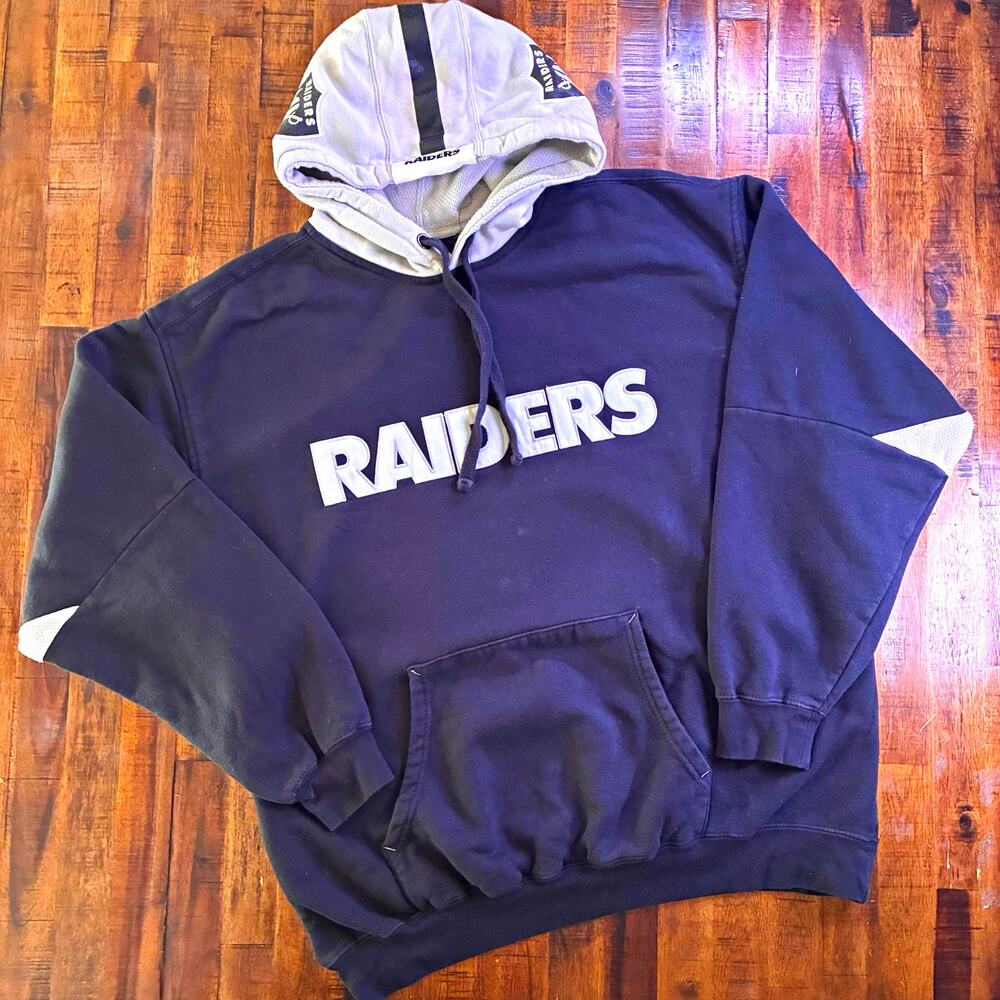 Vintage Oakland Raiders NFL Football Sweatshirt Black/Gray Size XL